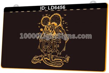 LD6456 Hot Rod Patch Rat Fink