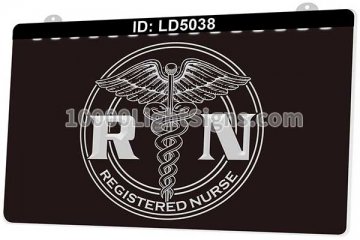 LD5038 RN Registered Nurse Caduceus Snake medical symbol