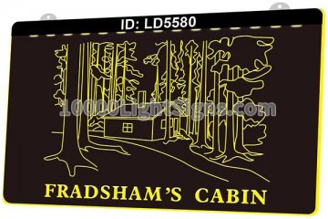 LD5580 Wood Cabins Forest Landscape