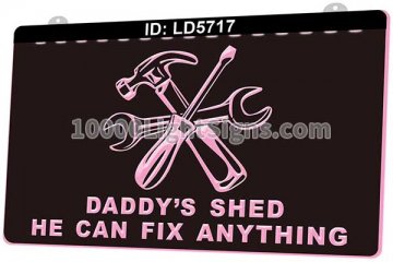 LD5717 Daddy's Shed He Can Fix Anything Tools
