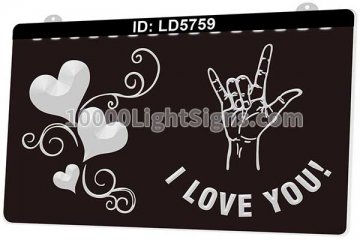 LD5759 I Love You Hart Finger Flower