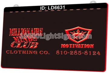 LD6631 Millionaire Mind Club Clothing Co Motivational