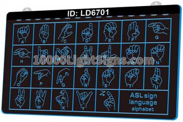 LD6701 American Sign Language Alphabet Chart Sign ASL