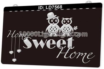 LD7568 Cute Owls Stars Home Sweet Dreams Nursery