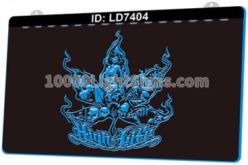 LD7404 Smoke Cannabis Leaf High Life