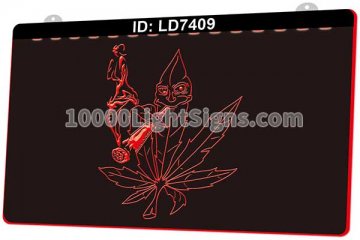 LD7409 Smoke Cannabis Leaf Girl