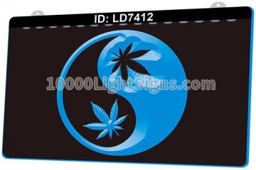 LD7412 Smoke Cannabis Leaf Tai Chi