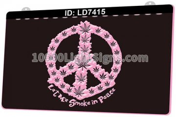 LD7415 Smoke Cannabis Leaf Smiley Let Me Smoke In Peaca