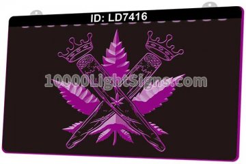LD7416 Smoke Cannabis Leaf Crown