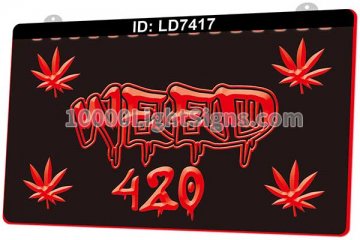 LD7417 Smoke Cannabis Leaf Weed 420