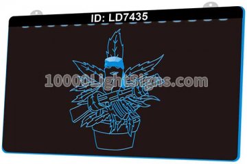 LD7435 Smoke Cannabis Leaf Gun