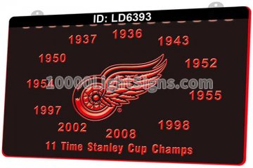 LD6393 11 Time Stanley Cup Champs Detriot Red Wings DET NHL Sports