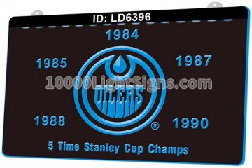 LD6396 5 Time Stanley Cup Champs Edmonton Oilers EDM NHL Sports