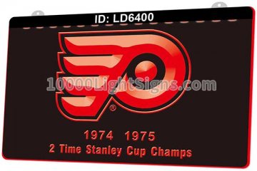 LD6400 2 Time Stanley Cup Champs Philadelphia Flyers PHI NHL Sports
