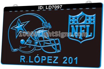 LD7097 Dallas Cowboys NFC NFL Helmet Sports R Lopez 201