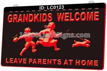 LC0123 Grandkids Welcome Leave Parents at Home Child