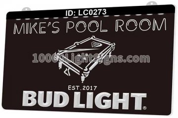 LC0273 Pool Room Bud Light Beer