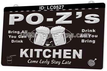 LC0527 Your Names Kitchen Come Early Stay Late Beer Bar