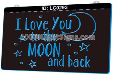 LC0293 I Love You to the Moon and Black