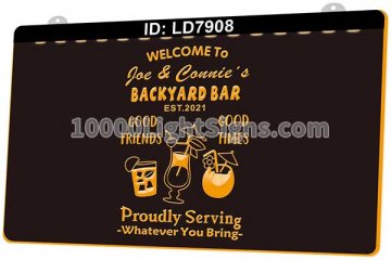 LD7908 Welcome to Backyard Bar Proudly Serving