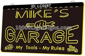 LC0287 Your Name Garage My Tools Rules