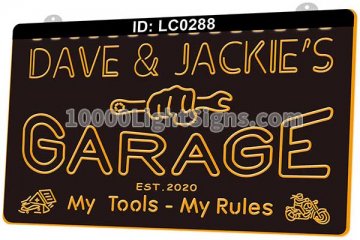 LC0288 Your Name Garage My Tools Rules Est