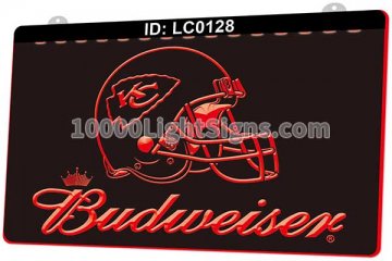 LC0128 Kansas City Chiefs AFC NFL Helmet Sports Budweiser