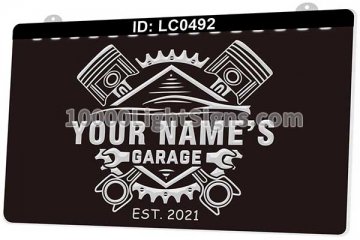 LC0492 Your Names Garage Est Car