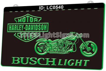 LC0540 Harley Davidson Motor Cycles Busch Light