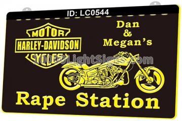 LC0544 Harley Davidson Motor Cycles Rape Station