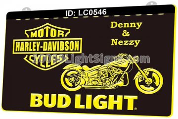 LC0546 Harley Davidson Motor Cycles Bud Light