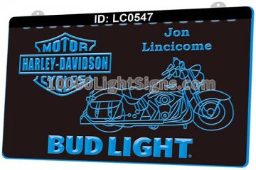 LC0547 Harley Davidson Motor Cycles Bud Light