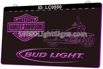 LC0550 Harley Davidson Motor Cycles Bud Light