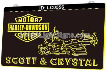 LC0556 Harley Davidson Motor Cycles Scott Crystal
