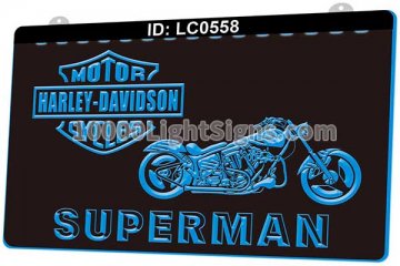 LC0558 Harley Davidson Motor Cycles Superman