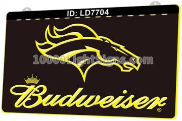 LD7704 Denver Broncos AFC NFL Sports Budweiser