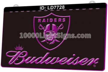 LD7728 Oakland Raiders AFC NFL Sports Budweiser