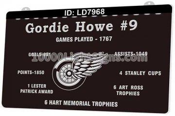 LD7968 Detriot Red Wings DET NHL Sports Gordie Howe 9