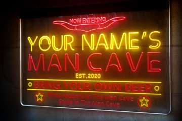 LX1028 Your Names Man Cave Bring Your Own Beer Bar