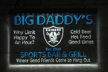 LX1104 Your Names Oakland Raiders Sports Bar Grill