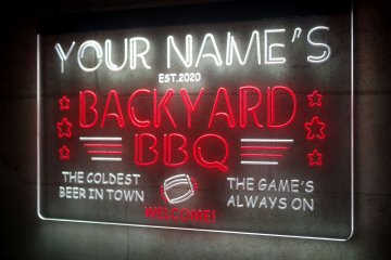 LX1157 Your Names Backyard BBQ The Coldest Beer in Town The games Always on