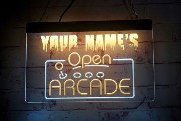 LX1290 Your Names Open Arcade Game Room