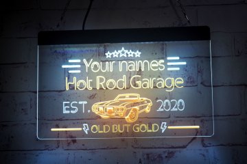 LX1297 Your Names Hot Rod Garage Old But Gold