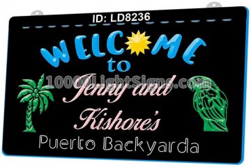 LD8236 Welcome to Puerto Backyarda Parrot Palm Bar