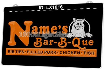 LX1016 Your Names Bar B B Que BBQ Rib Tips Pulled Pork Chicken Fish