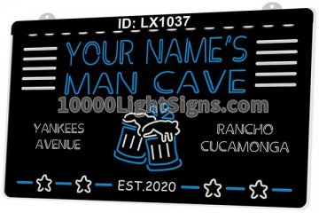 LX1037 Your Names Man Cave Mug Yankees Avenue Rancho Cucamonga