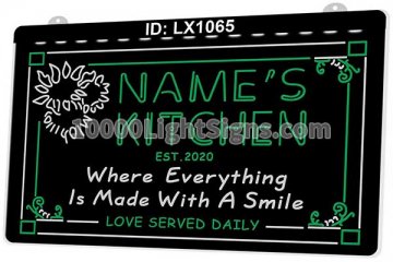 LX1065 Your Names Kitchen Where Everything Is Made With A Smile Love Served Daily