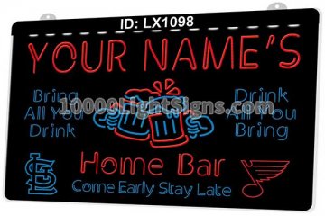 LX1098 Your Names Mug Home Bar Come Early Stay Late
