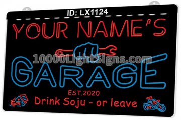 LX1124 Your Names Garage My Tools Rules Drink Soju or Leave