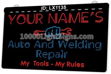 LX1135 Your Names Auto and Welding Repair My Tools Rules